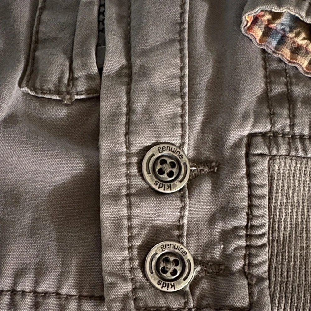 Gently Loved Genuine Kids OshKosh Kids Gray /Olive Greenish Jean Jacket